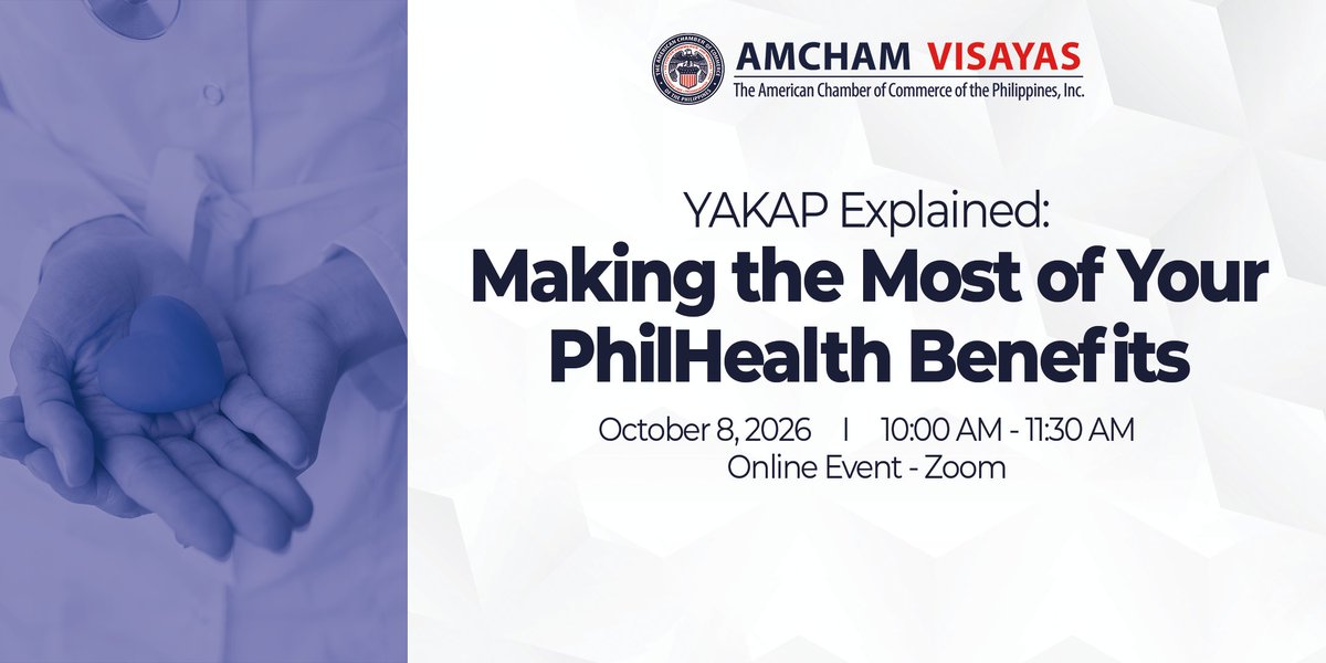 AmChamPH's tweet photo. Join AmCham Visayas for an informative online webinar for a walk-through of the YAKAP program and what it means for employees, dependents, and employers.

Register here: https://t.co/JulXXu3Uix https://t.co/dpofcIIqYo
