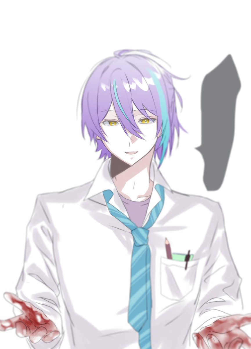 yeyuyukaqn's tweet photo. 只是紅顏料哦，司くん
#prsk_FA #類司 https://t.co/wnFU3eGAfk