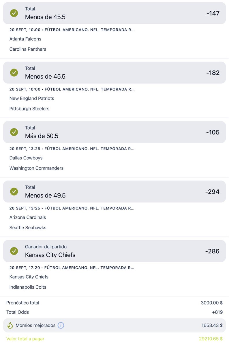 Frosty701's tweet photo. Bomba 💣 [+819] ✅
Bomba 💣 [+438] ✅
Jugada de $100,000 [-145] ✅

NO MAMEN MIS HERMANOS NO LO PUEDO CREER LO QUE HICIMOS EN UN DOMINGO DONDE EL 99% DE LOS APOSTADORES EN MÉXICO 🇲🇽 PERDIERON

Pero aquí estamos el 1% Ganador mis Hermanos y totalmente GRATIS 🥷✌🏻❄️

GRACIAS 🙏 https://t.co/QZrh7QoYlB