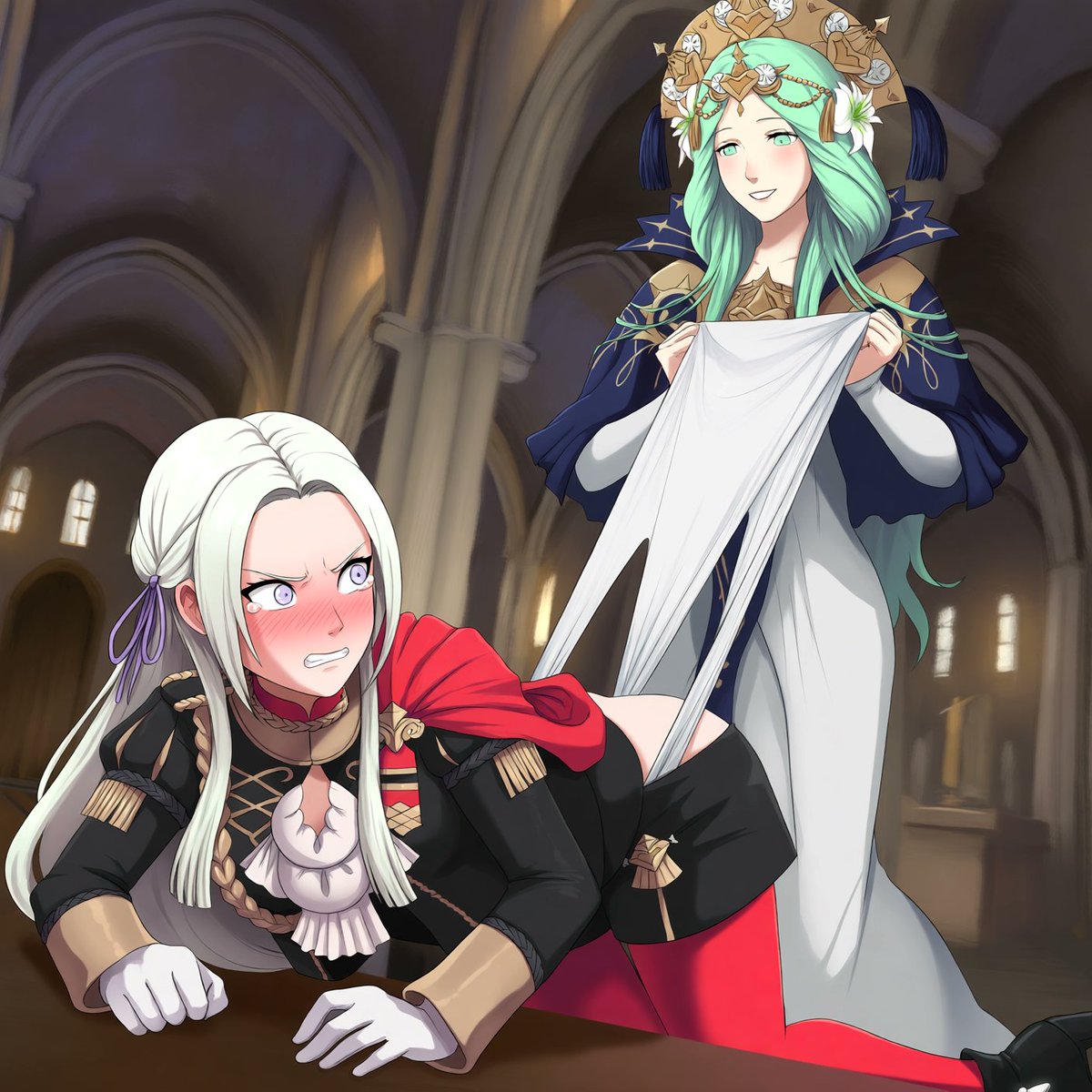 DaizReturns's tweet photo. Edelgard's plan is foiled, and she is properly punished by the Archbishop herself
#wedgie #fireemblem https://t.co/zA3nTT9o9G