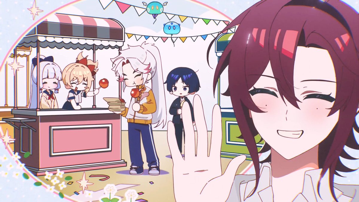 Kanata48's tweet photo. Heizou with Anemo boys (ft Ayaka) https://t.co/PUhZBv3LzP