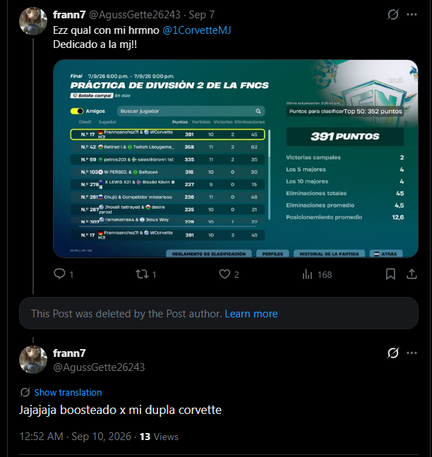 1CorvetteMJ's tweet photo. @AgussGette26243 BOOSTEADO https://t.co/bC2SXjtuHv  usuario de ds:smashxrm y kisseandolas https://t.co/ojfomTS5Zr
