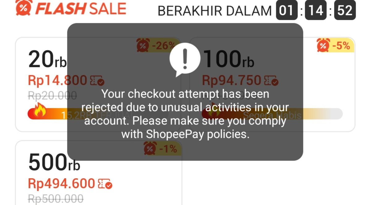 s_synacc's tweet photo. @ShopeePay_ID Min ini tuh diapain? Udah coba log out tapi tetep begini https://t.co/BI6BUC0ave