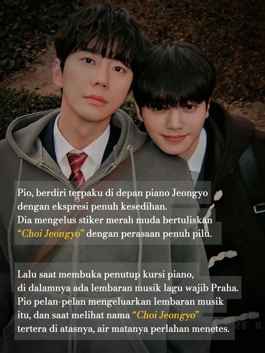 jomykaingel's tweet photo. [INA Trans] 

Beberapa penggalan naskah asli dari series #FourHandsTwoSonatas, detail di naskah ternyata semakin bikin sesak.

#SongKang #송강
#LeeJunyoung #이준영 https://t.co/t4eEOmzrjC