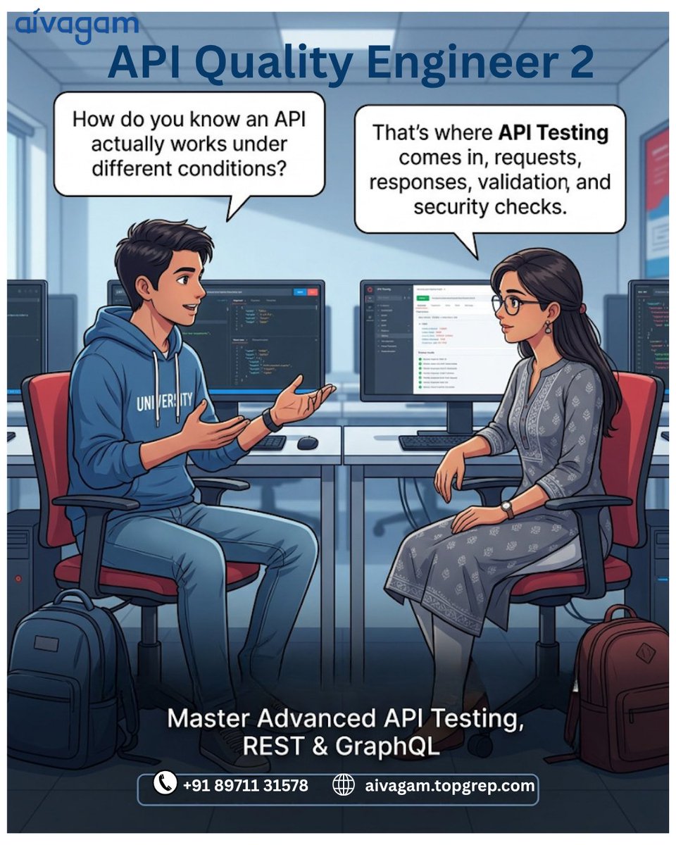 TopGrep's tweet photo. Go beyond basic API development! Learn to design, test and deploy APIs while building practical skills in REST, GraphQL, Regex, JSON, XML and Git with @TnAutoSkills & @aivagam by @TopGrep .
Start now: https://t.co/c40hgr6ciL
#restapi #graphql #apitesting #softwaretesting https://t.co/19pIq8hHWW