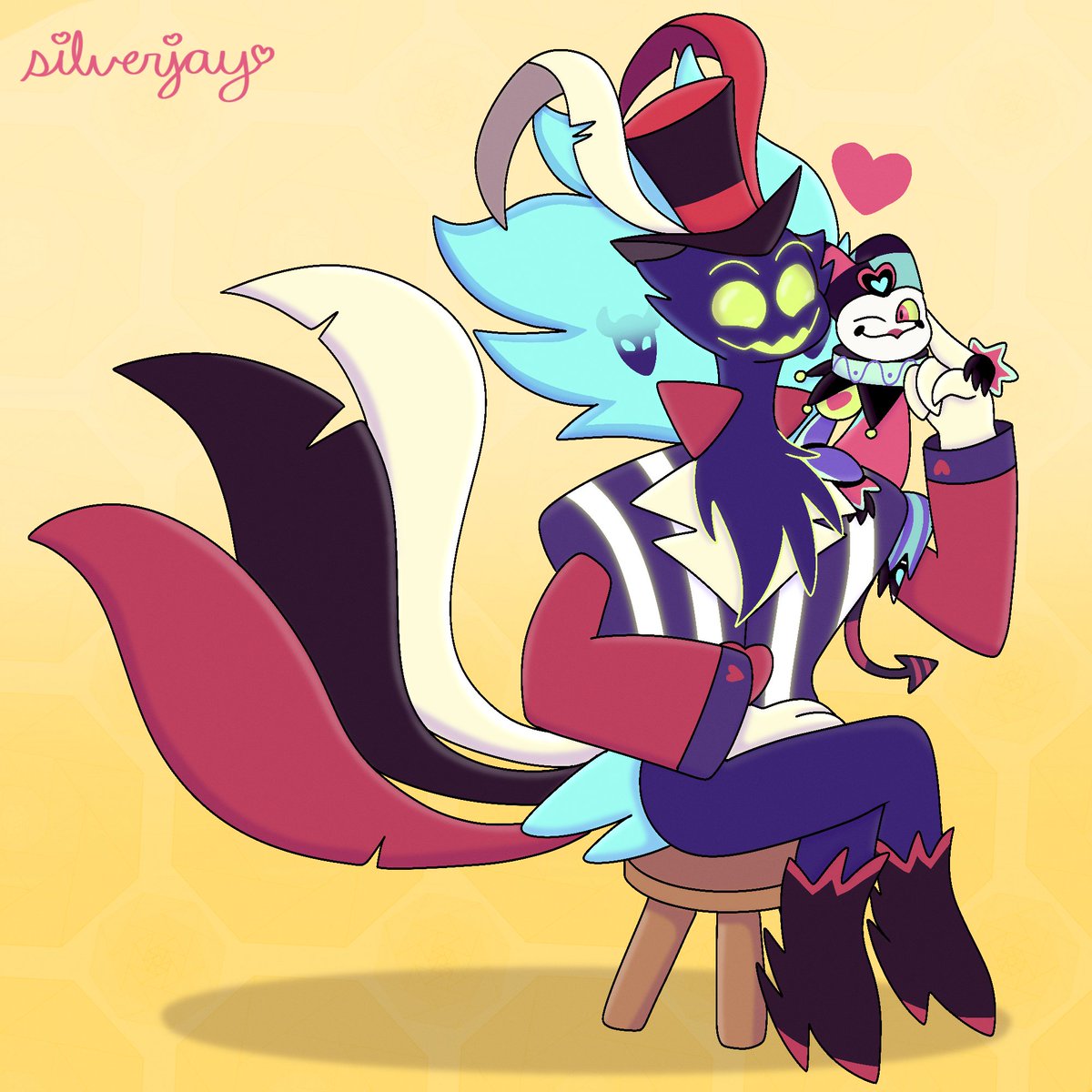 littlesilverjay's tweet photo. im sorry hazbin hotel fans i stopped watching this show like two years ago but you can have this art i made back then https://t.co/3HPzwYpdQC