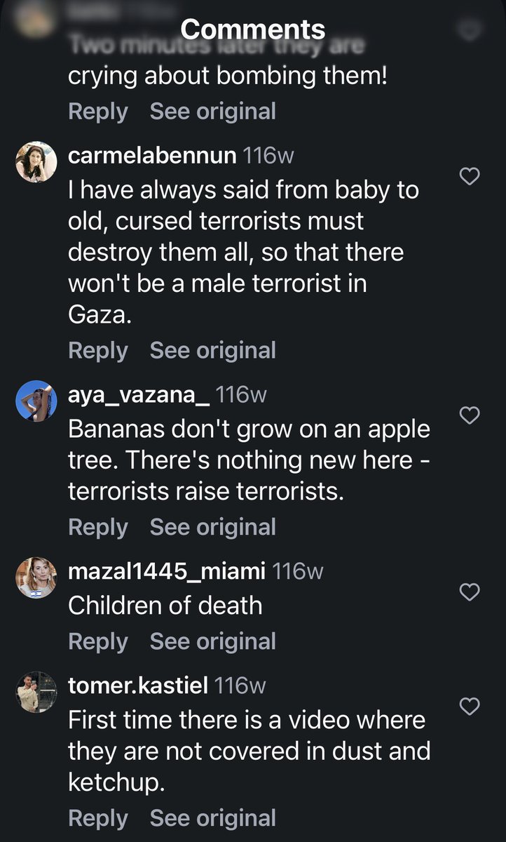 elinachos's tweet photo. POV you open up the comments of a video of Palestinian children https://t.co/ZIoZTCbFJU