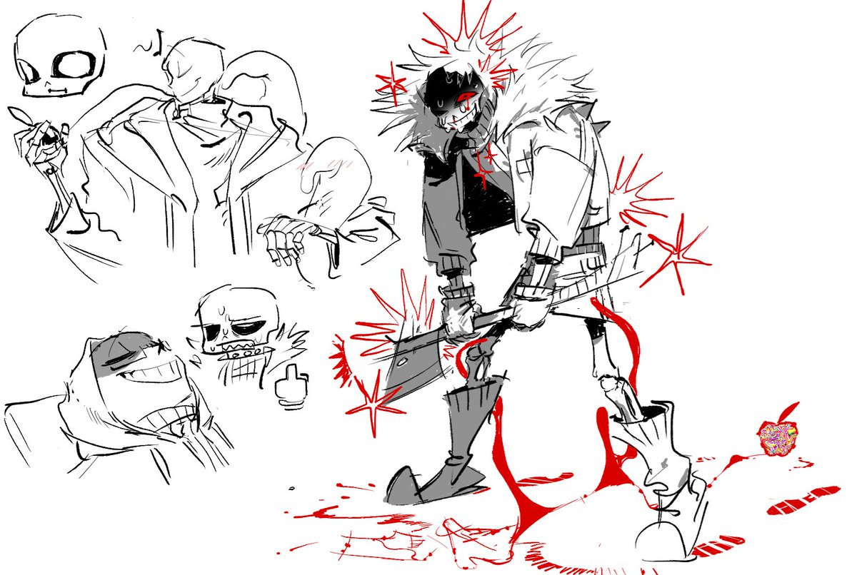 Homeman0's tweet photo. Srry I'm so busy to draw something like gaybones https://t.co/RcRzsKVNwk