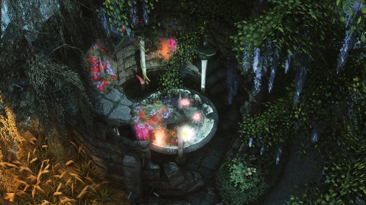 zireilla's tweet photo. finally got a chance to retake pictures of the fc yard💐#ffxivhousing https://t.co/HiMSKx8yDW