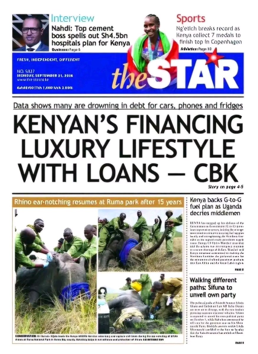 Dunmwathi's tweet photo. Kenya today (21st September) in the headlines https://t.co/zCI0p0T2Kh