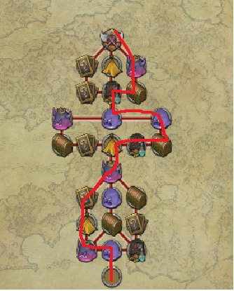 Sunlitsummer__'s tweet photo. @FeristalJ Try this.

Right is okay at the start, but the fights you risk running into are time sinks and you lose more resources/hp than you would otherwise. And they do seem heavily in favor of giving you the fights instead of loot.

It's also heavily rng on the shop and early treasure. https://t.co/xW4vqIH4Ip