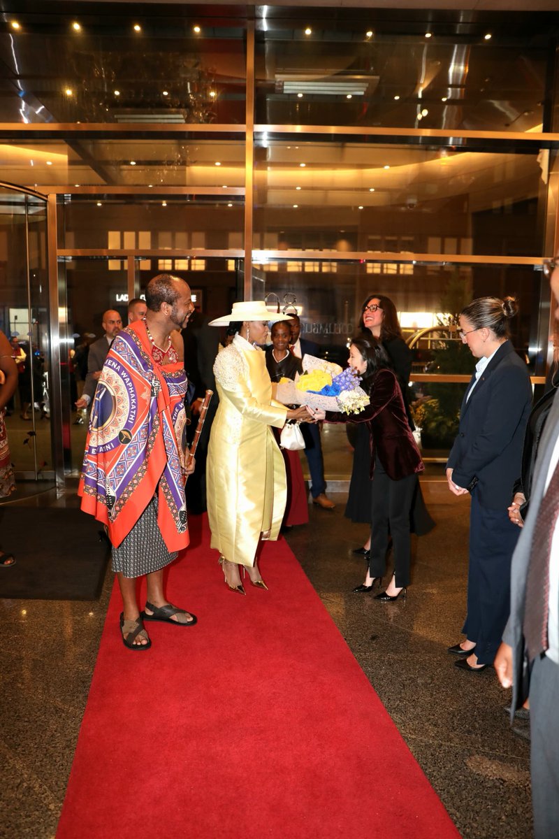 EswatiniGovern1's tweet photo. [PHOTOS]: His Majesty King Mswati III has arrived safely in New York where he will attend &amp; address the 81st Session of the UN General Assembly. This year’s event is held under the theme: "Restoring trust, managing transformation: A United Nations that delivers for all".
#UNGA81 https://t.co/bbsZfQeyaJ