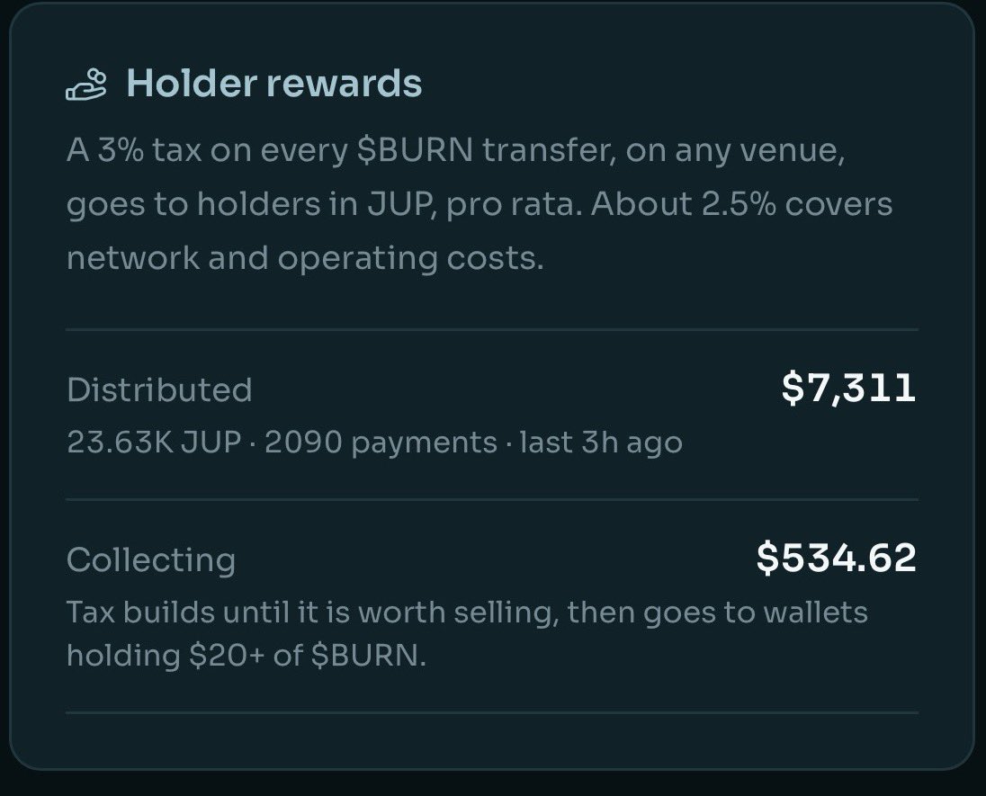 BurningJup's tweet photo. DAY 2

23,630 $JUP ($7,311) have been distributed to JUP holders in just 30 hours.

Another $554 is on the way.

And this is just the beginning.

$STONK season. $JUP season, $Burn season 🔥🔥 https://t.co/ydMIrgpJ9I