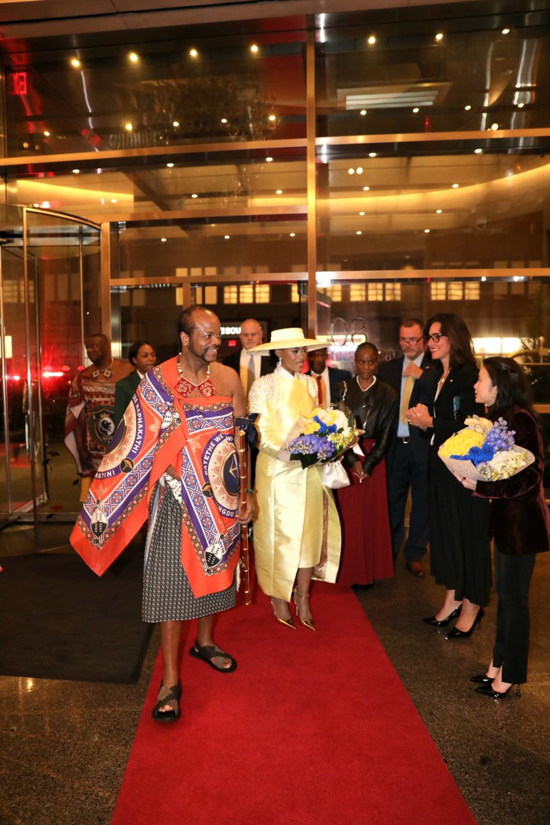 EswatiniGovern1's tweet photo. [PHOTOS]: His Majesty King Mswati III has arrived safely in New York where he will attend &amp; address the 81st Session of the UN General Assembly. This year’s event is held under the theme: "Restoring trust, managing transformation: A United Nations that delivers for all".
#UNGA81 https://t.co/bbsZfQeyaJ