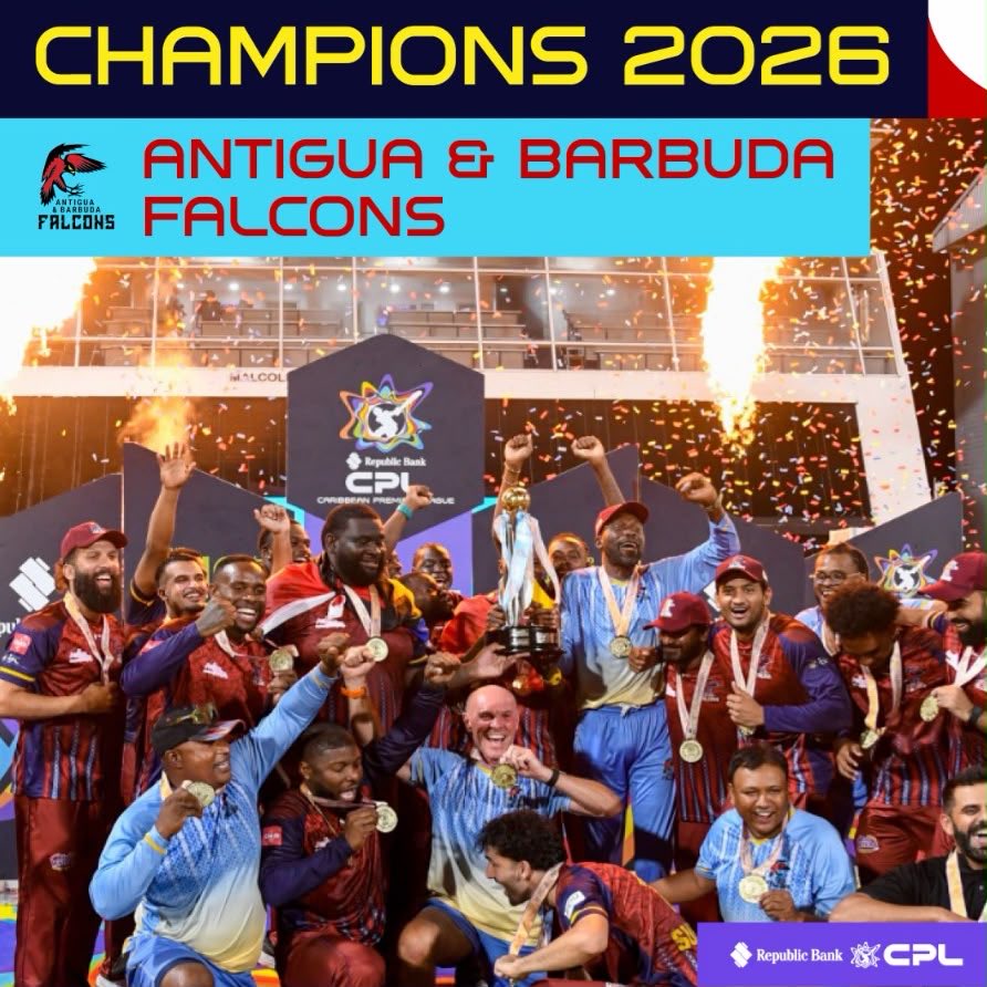 CPL's tweet photo. 𝐓𝐡𝐞 𝟐𝟎𝟐𝟔 𝐑𝐞𝐩𝐮𝐛𝐥𝐢𝐜 𝐁𝐚𝐧𝐤 𝐂𝐏𝐋 𝐂𝐡𝐚𝐦𝐩𝐢𝐨𝐧𝐬! 🇦🇬🏆
Congratulations to 𝐭𝐡𝐞 𝐀𝐧𝐭𝐢𝐠𝐮𝐚 & 𝐁𝐚𝐫𝐛𝐮𝐝𝐚 𝐅𝐚𝐥𝐜𝐨𝐧𝐬 on their maiden CPL title!🇦🇬x🇯🇲
#CPL26 #CPLFINAL #ABFvJK #CricketPlayedLouder #RepublicBank https://t.co/mt15B48Daa