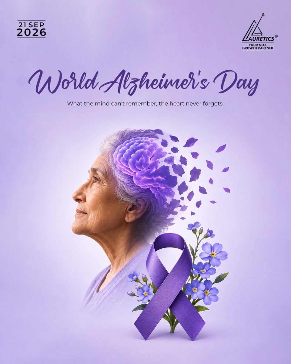 auretics's tweet photo. 🧠💜 World Alzheimer's Day

Today, we raise awareness about Alzheimer's disease and stand in support of individuals and families affected by memory loss. Early awareness, understanding, and care can make a meaningful difference.

✨ Remember. Support. Care.

#WorldAlzheimersDay https://t.co/ycDwDVlkuS