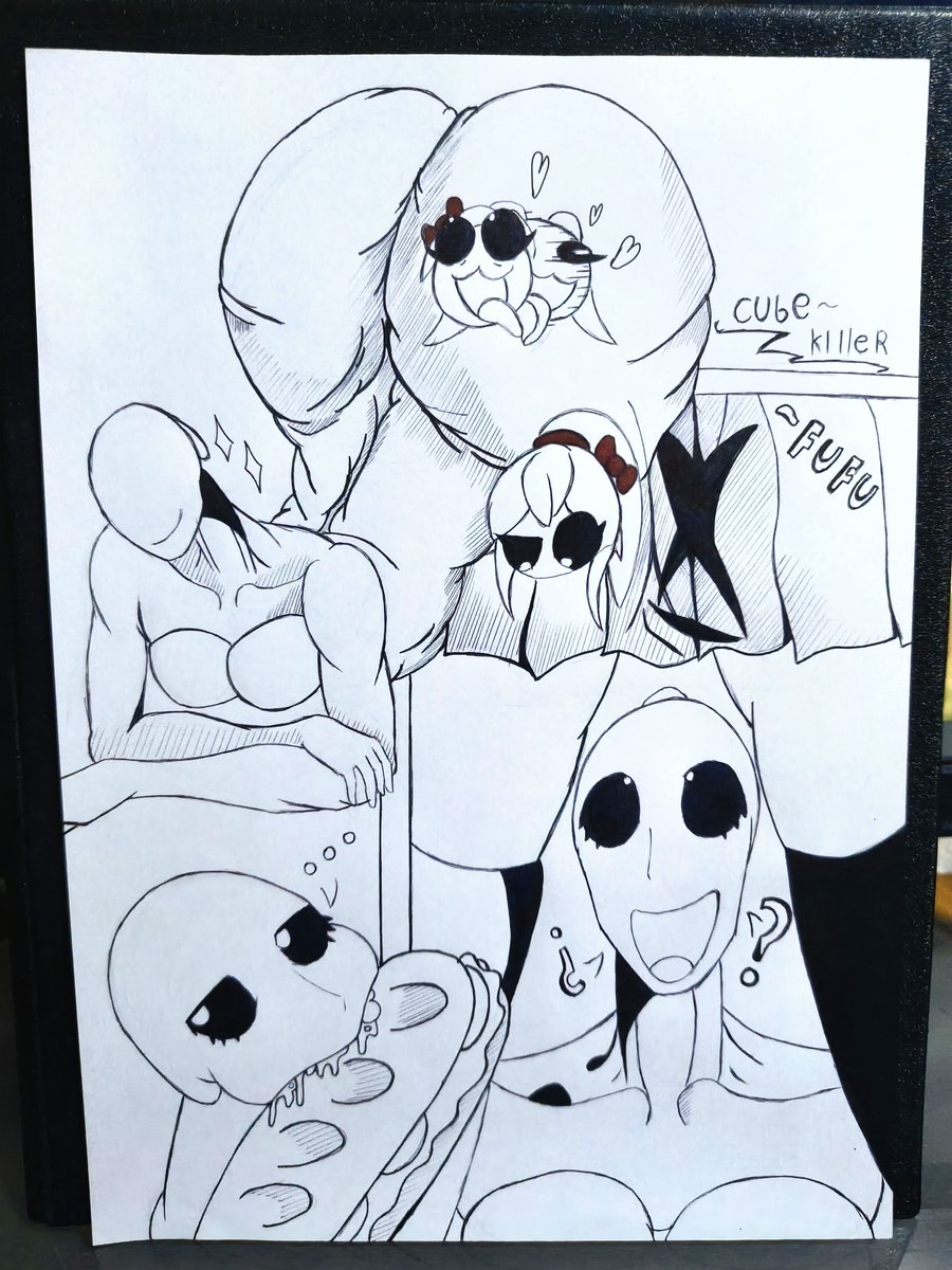 YuriHard2's tweet photo. Hize un dibujo otra vez del @HGreyxd y el @CakePlayer3 xd, me obcesione mucho con esta pareja del diablo #yuri https://t.co/LyVYlXqTd9