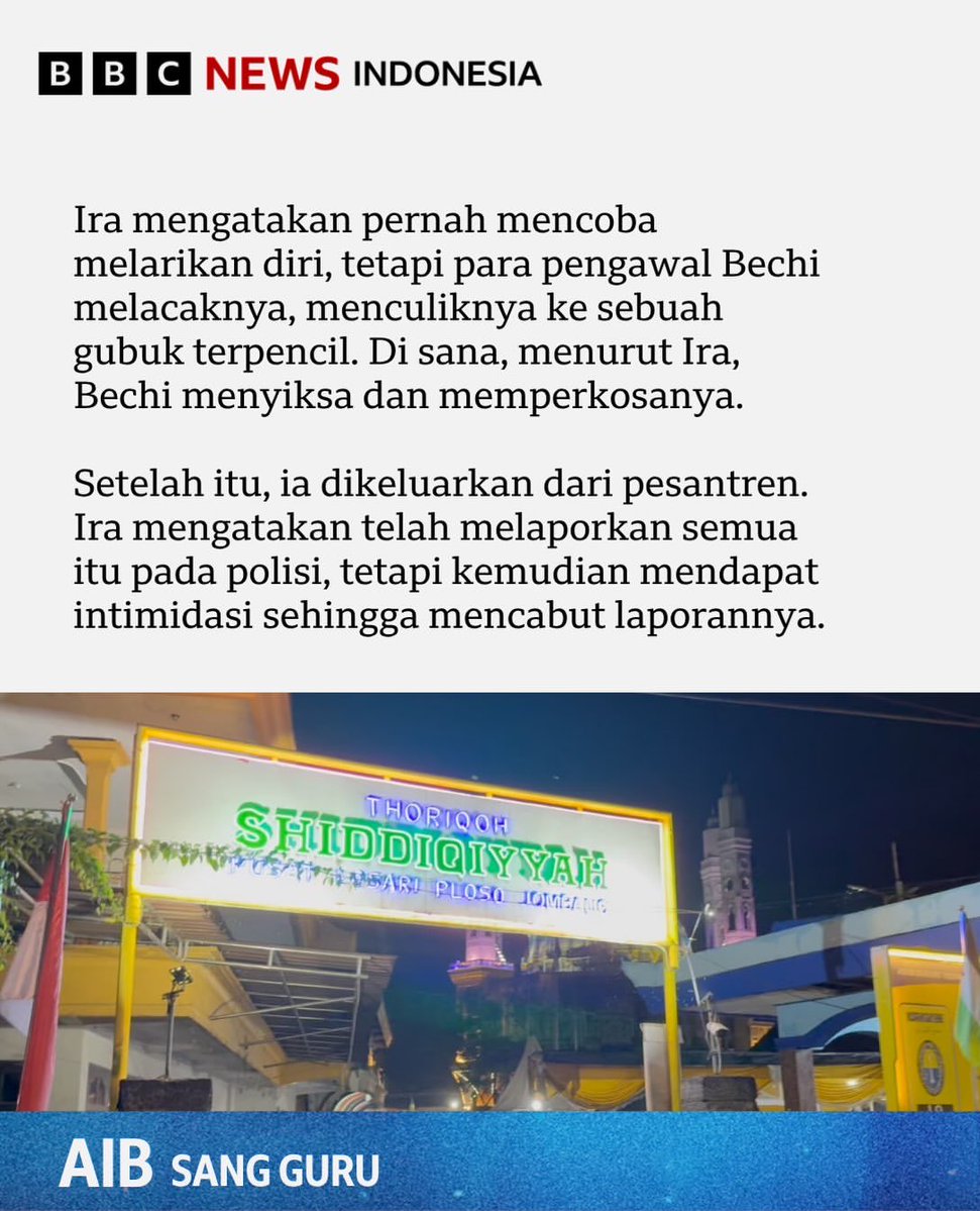 riekediahp's tweet photo. Penangkapan dan persidangannya pada 2022 lalu menggemparkan Indonesia. Setelah pengepungan polisi selama 15 jam yang melibatkan hampir 1.000 personel, Bechi ditangkap pada Juli 2022 di pesantren tersebut. Dia berstatus sebagai wakil rektor dan juga pengajar. https://t.co/8EutCED1wJ