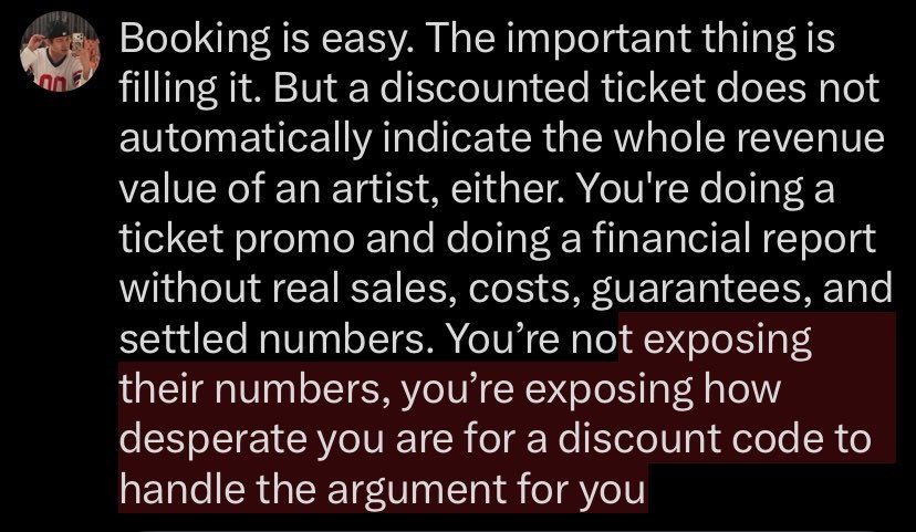 mastergaslayter's tweet photo. Exactly! Booking is easy! 🤣And you know what else is easy? Selling out a venue at sustainable prices. But only artists relevant enough for people to take interest in and spend their hard-earned money on can pull this off. People like SB19. 😌Sadly tho for ur faves, selling out concert venues is still one of the many things they struggle to achieve. Mga under achievers kasi. 🤣

Bobo Moooooo 🐮. Nag GPT ka pa tlaga ah. AHAHAHAHAHAHAH 🥴