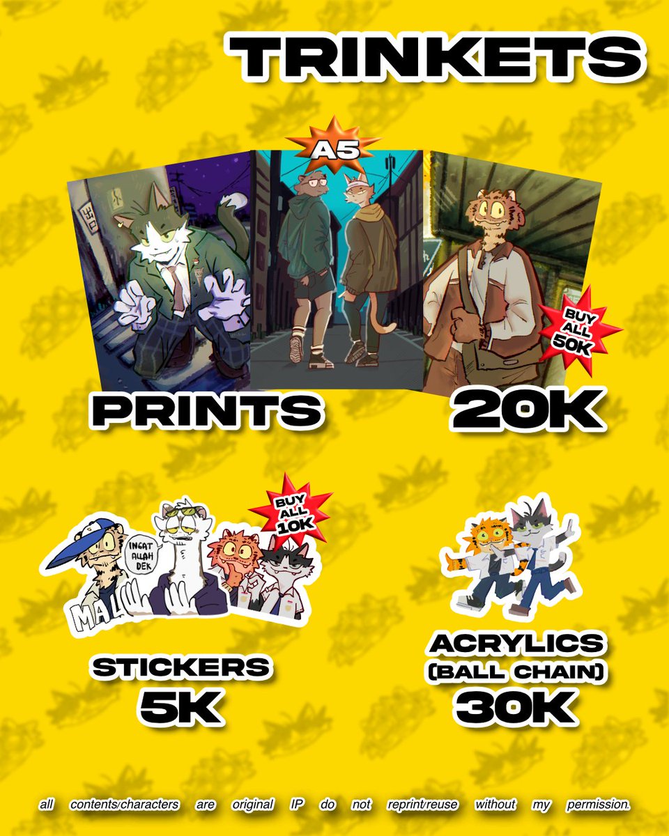 virasuals's tweet photo. [💚 &amp; 🔁 appreciated]  
my final #cf23catalogue + PO batch 2
🔗 https://t.co/MeO6qhrVoe
⏰ Closes Oct 18 (10 PM WIB) 
📍 Pickup Day 2 only (Sun, Nov 1) 
🛍️ Original (furry/comics/cartoons) 
  #comifuro23 #cf23 https://t.co/aOxBwhbpqf