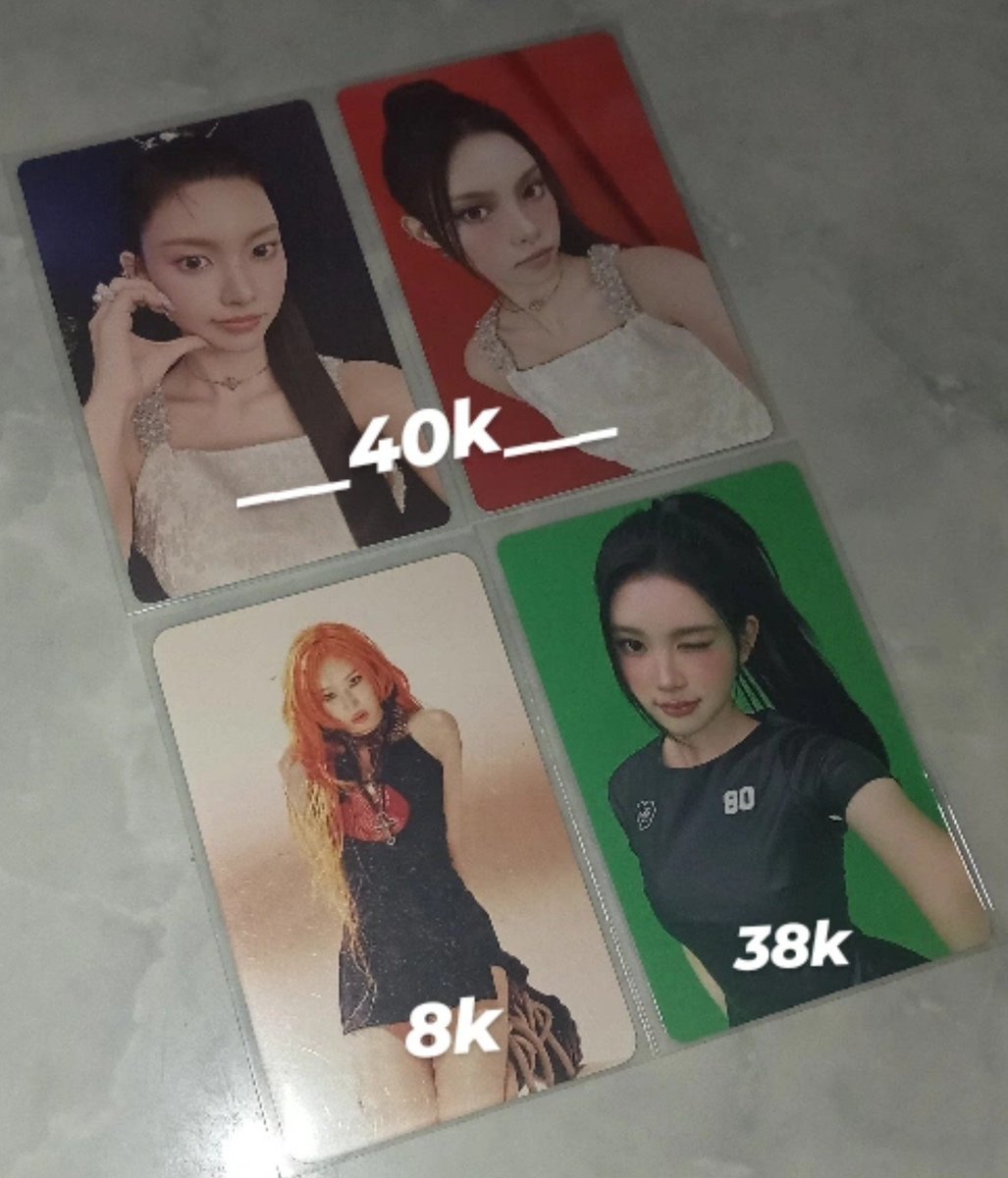 AlmadaniDivaa's tweet photo. WTS OFFICIAL PHOTOCARD 
Yunah, Giselle, A-na 
Minat DM 💌
Good kondi ✅
📍 Tangerang 
#illit #aespa #h2h https://t.co/3SUts1jEzE
