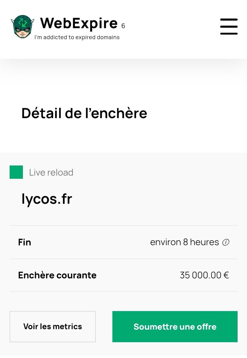 frk_nft's tweet photo. On fait les paris ?

Je mise sur un 100k€ pour Lycos. fr https://t.co/utSCRUHCHw