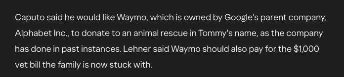 bubbagake's tweet photo. KITKAT 2.0

Tommy the cat was ran over and killed by a waymo and the owners are seeking justice!!!!

the owner said he wants waymo to donate to an animal rescue in Tommy's name, so im giving fees to an Austin animal rescue

NOT PAIRING TO GOOGLE BC WAYMO IS WHAT KILLED TOMMY

https://t.co/8I8p2kJkLj

https://t.co/Zkl6y5d8eG

https://t.co/yCZPREb3w3