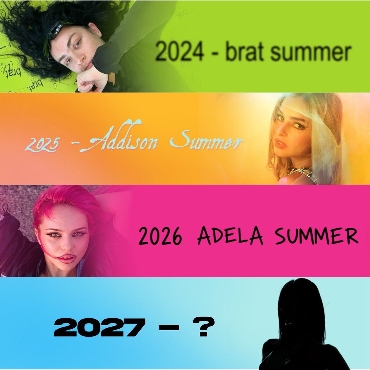 laramumbai's tweet photo. Which pop girl will own 2027 summer ? https://t.co/PYXwbORCbK