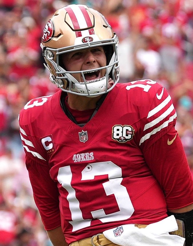 QBgami's tweet photo. Most games with a 140.0+ passer rating through a QB’s first 5 seasons:

8 - Brock Purdy
7 - Ben Roethlisberger
7 - Roger Staubach
7 - Kurt Warner https://t.co/NLnhwnW0FF
