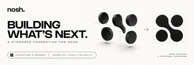 usenoshonrh's tweet photo. We are now in the process of working on some major structural changes to Nosh as a platform entirely to help ensure that our foundation is as strong as possible before moving forward with scaling to more launchpads and making bigger updates. https://t.co/BO2XVaFMaF