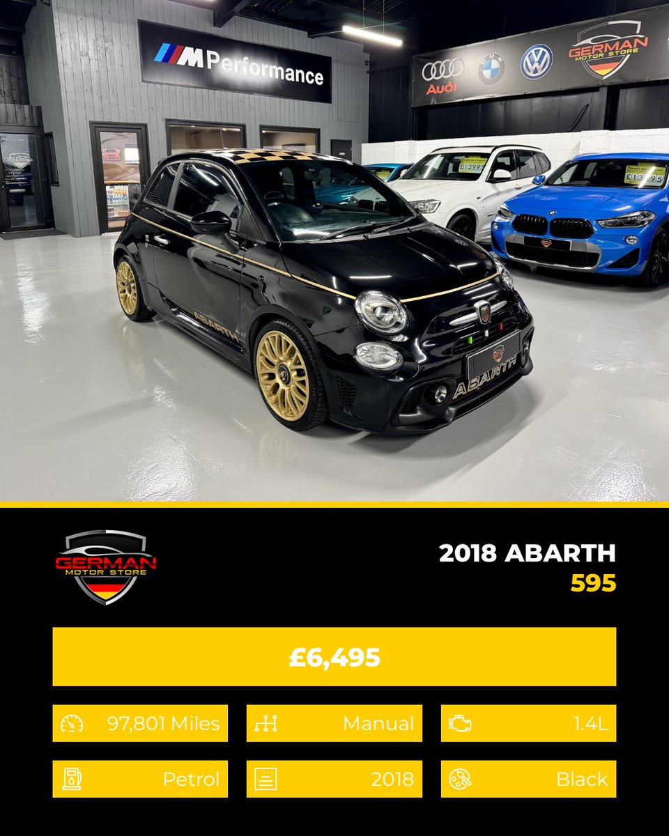 esamahamed's tweet photo. 2018 ABARTH 595 1. 4 T-Jet 145hp - £6, 495. 1. 4L petrol, manual, 97, 801 miles. Finance, warranty, part exchange and nationwide delivery available. We buy cars—what do you have? Contact us: 01246 398800. https://t.co/64Ly6CLs0p