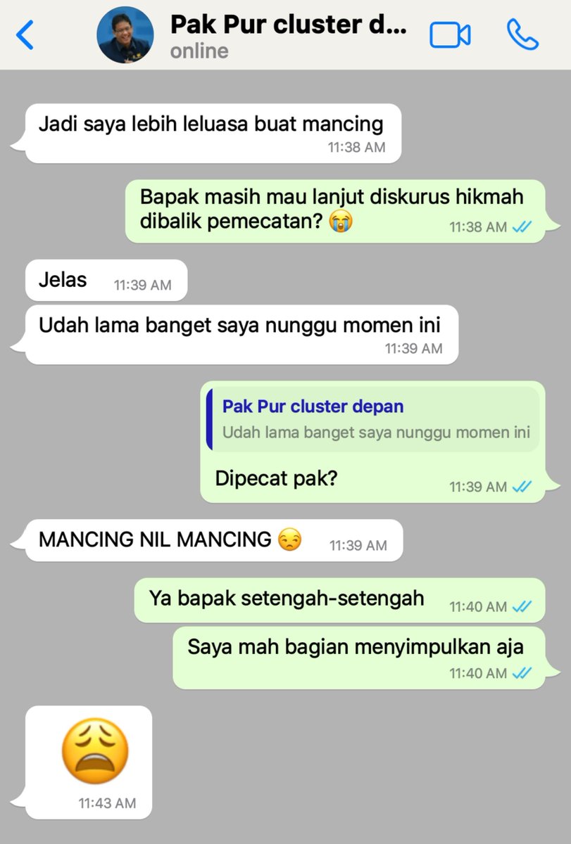 oursungddenly's tweet photo. "Kata Pak Pur ini Hikmah, tapi kalau kata gue ini musibah." ‐Gunil https://t.co/mEYRHJTNFK