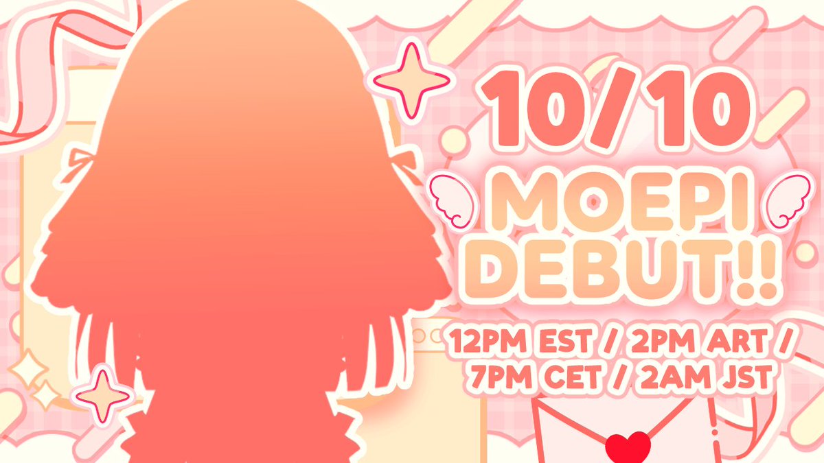 MoepiLuzonica's tweet photo. 💘 『 DEBUT ANNOUNCEMENT 』 💘

This little bird sent you a letter! Will you come to meet me in this new form? 💌🪽
‼️ NEW MODEL. NEW OVERLAYS AND MORE SURPRISES~ 

🗓️ OCTOBER 10TH
⏰ 12PM EST / 2PM ART / 7PM CET / 2AM JST (OCTUBER 11TH) https://t.co/yOT0lk4yFh