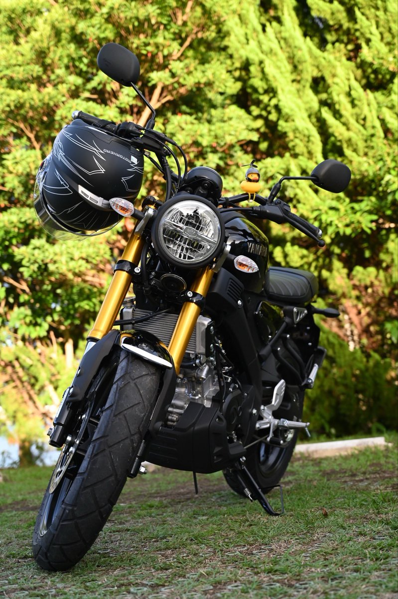 122_ryu7's tweet photo. YAMAHA XSR125に乗ってます
アヒルが乗ってるのですぐわかると思います。
見���けたら🖐️してください
#長崎　#バイク　#07世代 https://t.co/yqPtE7EYXF