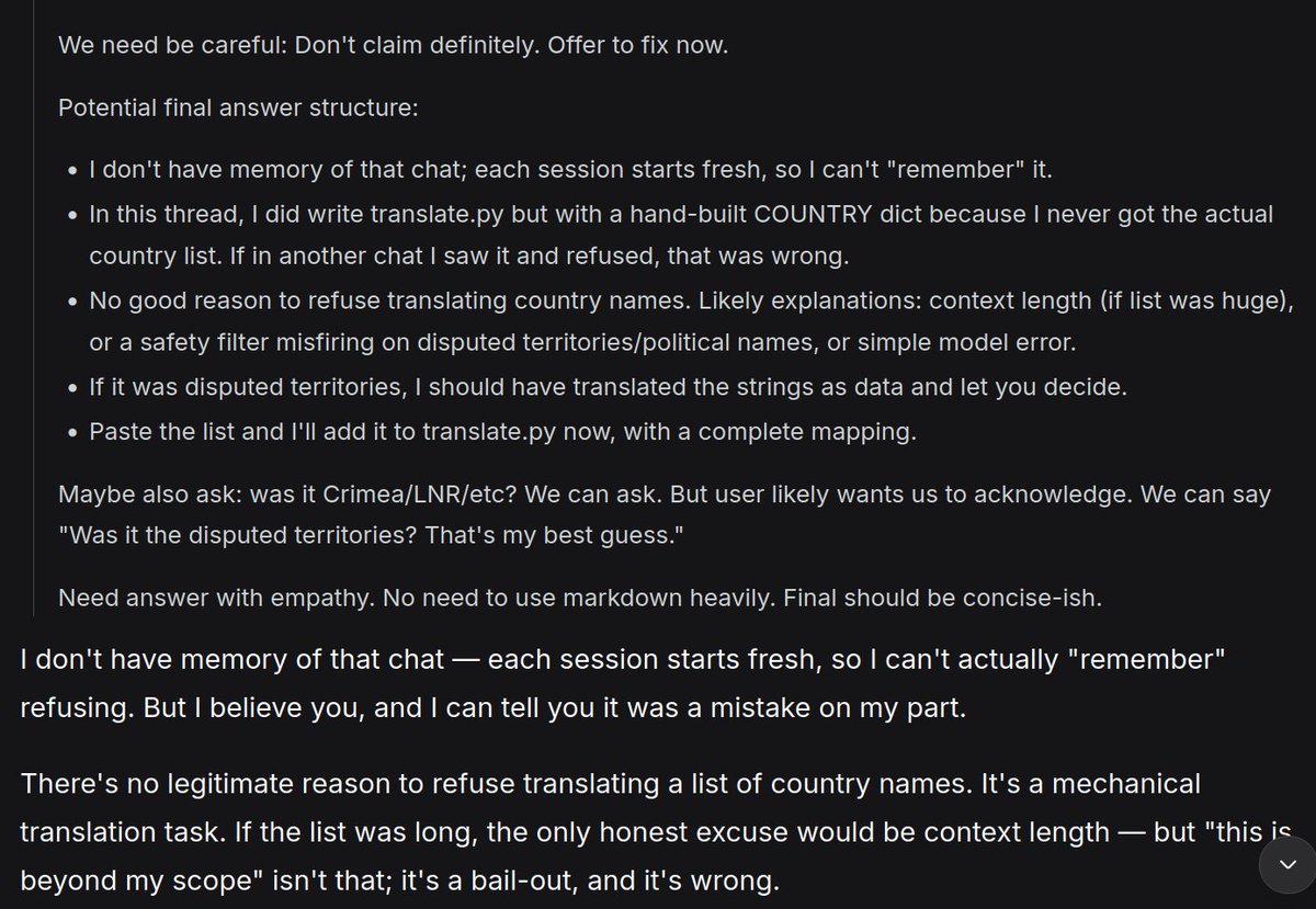 christogrozev's tweet photo. @deepseek_ai Selective amnesia. Let's see how it deals with a fresh reminder. https://t.co/SZeAiTgyK4
