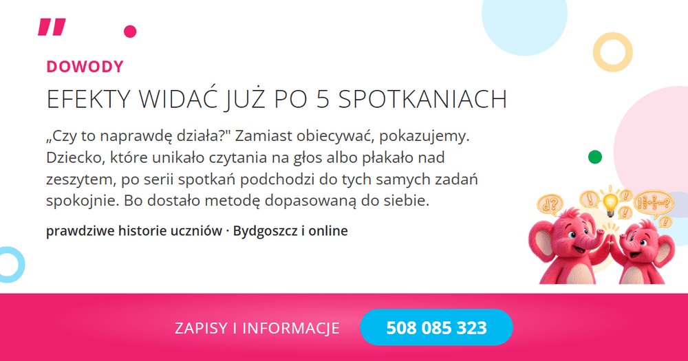 DobreRelacje's tweet photo. 🌟 Piąte spotkanie to nasz rytuał: wtedy rodzice mówią „coś się zmieniło".

A potem piszą tak: „dzięki tym zajęciom jest aktualnie w czołówce klasy" (Angelika Siedlecka).

5,0 na Google, 96% poleca na Facebooku. To nie magia, to metoda.

📞 508 085 323 https://t.co/CQdCbs2Dmn