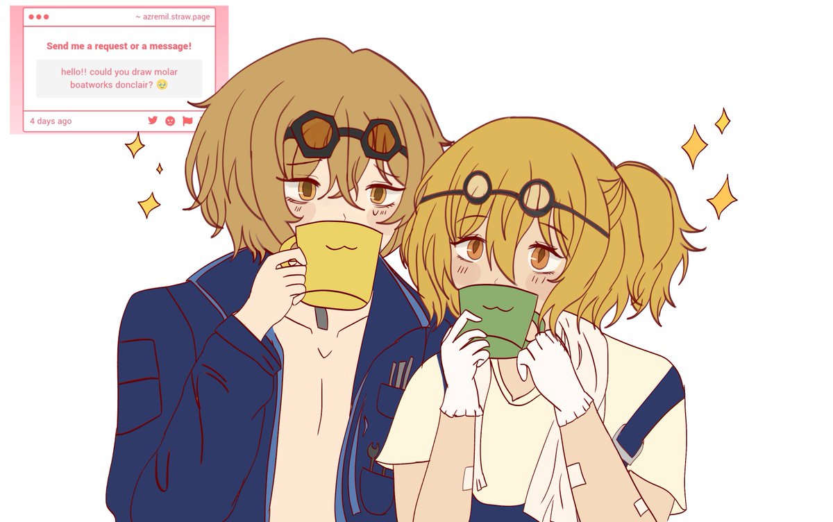 donclairlovebot's tweet photo. Donqui had a silly idea with their coffee cups.. thank you for the request! 💛💚

I made 2 sketches for molar boatworks but I'd like to clean the other one first🙂‍↕️

#LCB0311 #LCB1103 #LCB311 #Donclair #Sindon #Sinclair #DonQuixote https://t.co/b3Z3PNKVAU