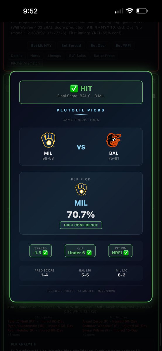 PlutoLil_Picks's tweet photo. Model had some few full hits today‼️ went fire on ML🔥🔥 https://t.co/QJpXsRMkqh