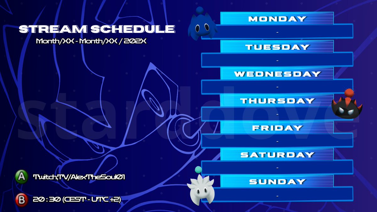 starddove's tweet photo. loved working on this SA2 inspired stream schedule for @soul01_alex ! #sonicthehedgehog #neometalsonic https://t.co/42cXUgQlOu