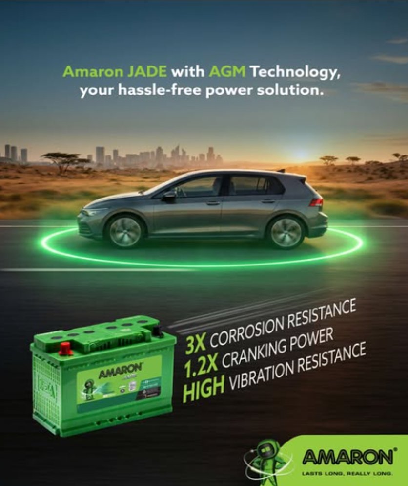 ChadhaPowerSA's tweet photo. Meet the AmaronJade AGM Battery — your hassle free power solution.

Proudly supplied by:

Chadha Power SA.
📞 Tel: +27 11 708 0001
📧 Email: salessa@chadhapower.com
🌐 Website: https://t.co/F8bA9zYRvl

#ChadhaPower #AmaronSA #AmaronJade #AGMTechnology #ReliablePower https://t.co/g6lhxWyeKd