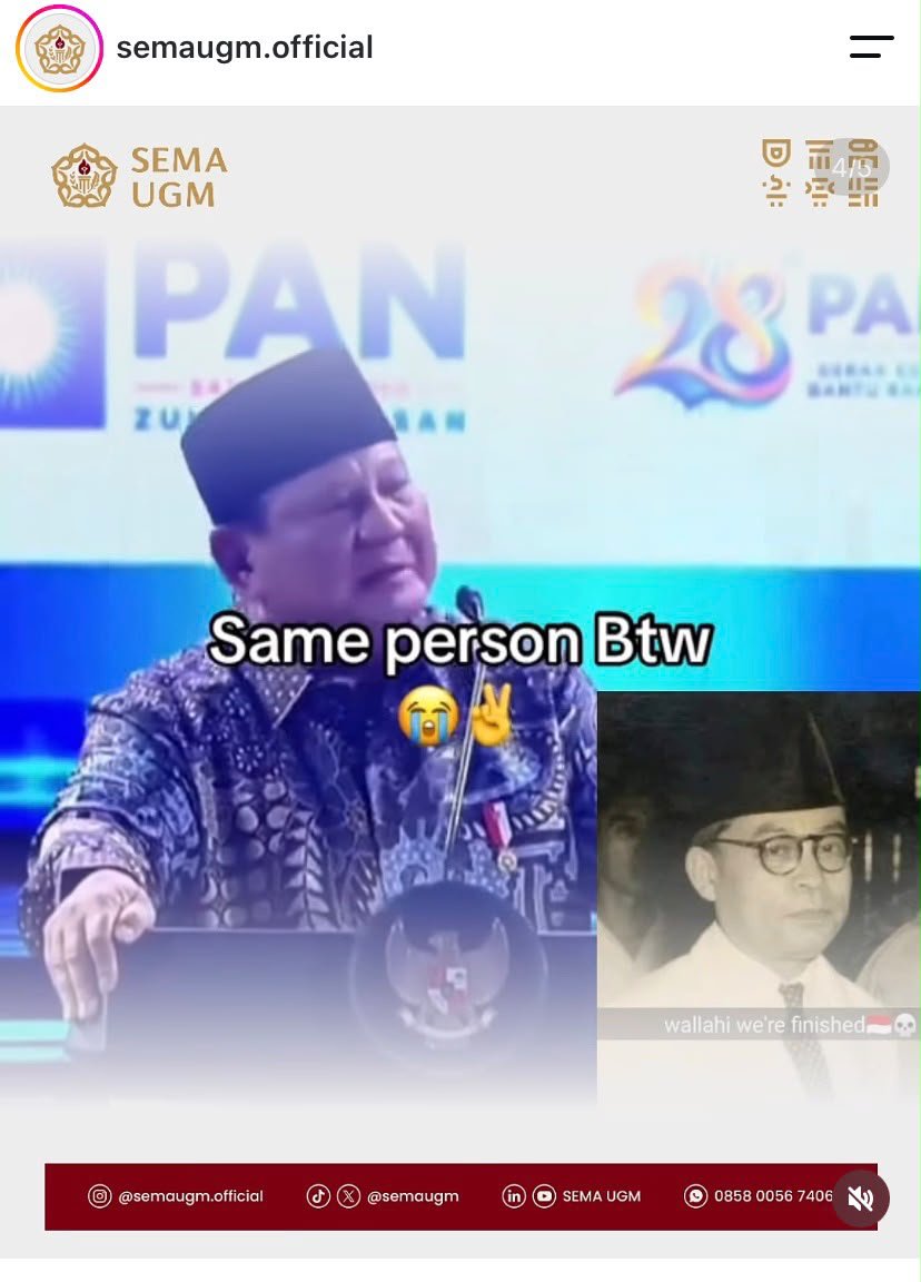 LambeSahamjja's tweet photo. sema ugm sedang memasak:
- judulnya mari mengenal ciri khas presiden*obl*k
- mereka jelasin arti goblok menurut kbbi yaitu bodoh sekali dan masuk kategori kata kasar
- sema ugm kasih daftar ciri-ciri orang bodoh kayak ngerasa paling benar dan paling pintar
- ciri lain yang disebut susah belajar dari kesalahan dan suka ngulang kesalahan yang sama
- rasa ingin tahu rendah dan tertutup sama pandangan baru
- susah berpikir kritis dan defensif kalau dikasih kritik atau saran
- fokus ke diri sendiri dan kurang empati sama orang lain
- gampang marah impulsif dan sok mau keliatan pintar
- sema ugm jelasin fenomena ini pake teori efek dunning-kruger dari david dunning dan justin kruger
- katanya orang yang enggak kompeten sering enggak sadar akan kebodohannya sendiri
- mereka jelasin ada 4 fase psikologis mulai dari puncak kebodohan lembah keputusasaan lereng pencerahan sampe dataran keberlanjutan
- di caption postingan sema ugm nanya haruskah presiden selalu menghina di setiap pidatonya