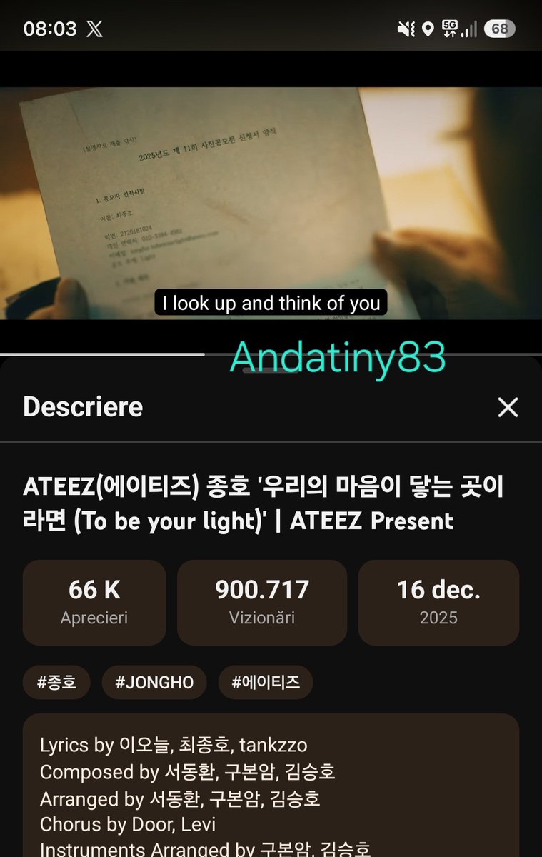 Andatiny83's tweet photo. 900k...we are close to 1M...
Let's go Atiny!

#종호 #JONGHO #ATEEZ #에이티즈 #エイティーズ
@ATEEZofficial https://t.co/Z3USBANnoS