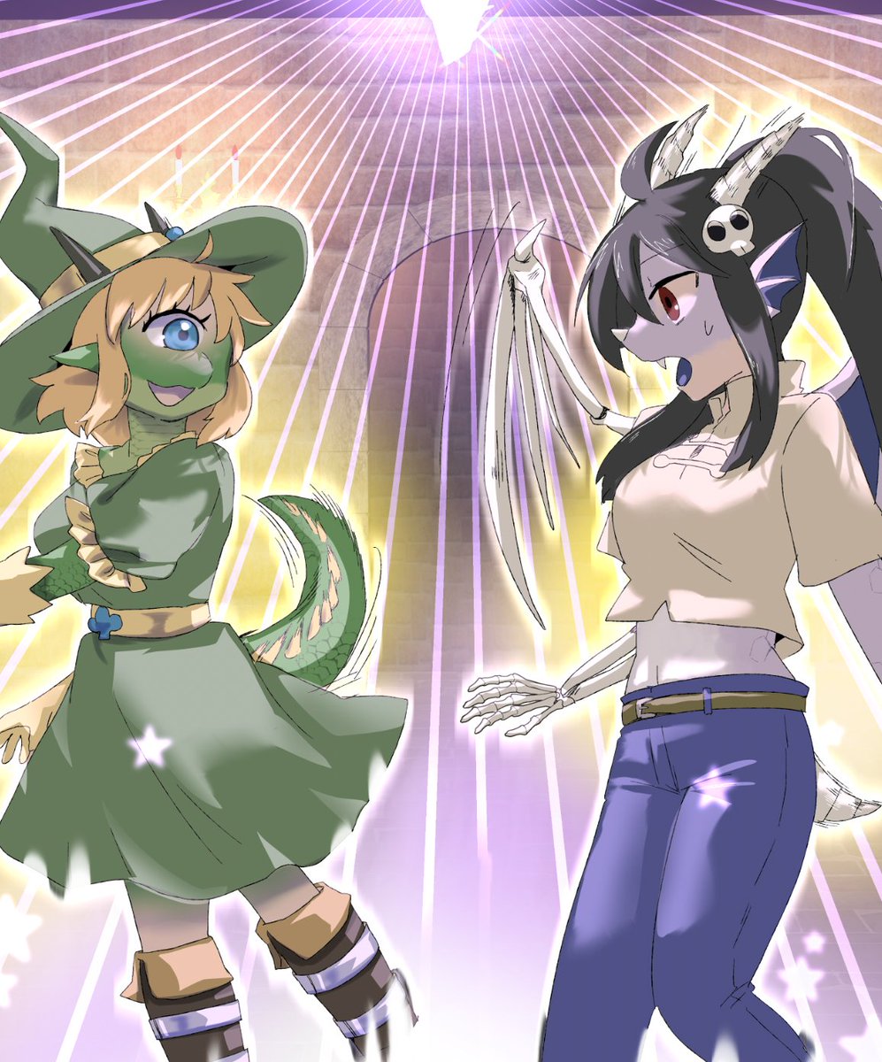 poyapoya00's tweet photo. ダンジョン攻略中に見つけたお宝のせいでドラゴンになっちゃう話！
リクエストありがとうございました！ https://t.co/2kLDqrZ7IG