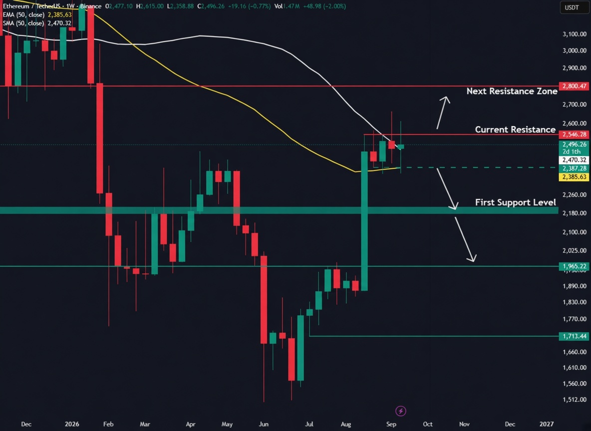 Michaell_becker's tweet photo. $ETH is now moving towards the $2,550 resistance zone.

A weekly close above this means Ethereum will pump straight to $3,000.
#FinancialFreedom #WealthMindset #ForexTrading #PassiveIncome #InvestmentGoals #FinancialEducation #SuccessQuotes #MoneyWorks #LongTermVision #FinancialIndependence