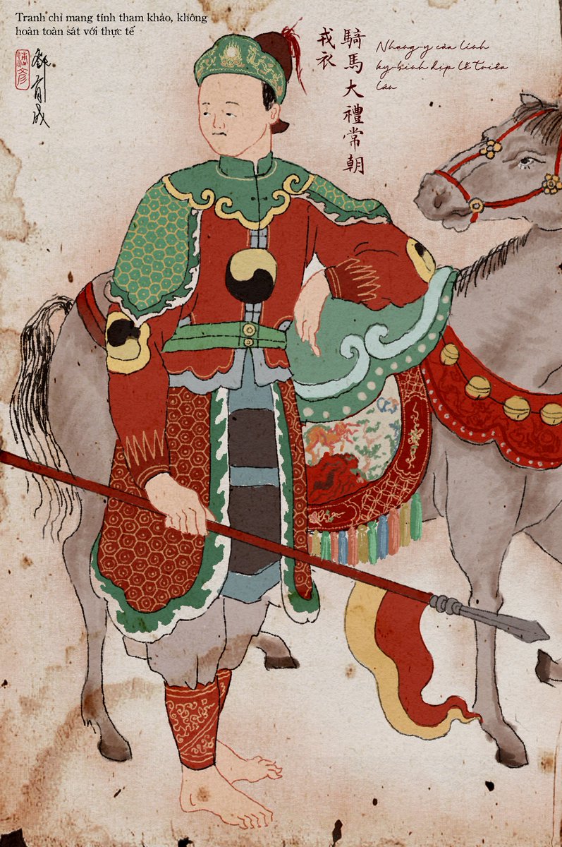 _Pho_Ngan's tweet photo. - Illustrations of several forms of combat and ceremonial attire worn by soldiers and military officers of the Vietnamese army during the Nguyễn dynasty (1802–1945).🪖
#Vietnam #Vietnamese #Nguyen_dynasty https://t.co/gDGZuFsqAW