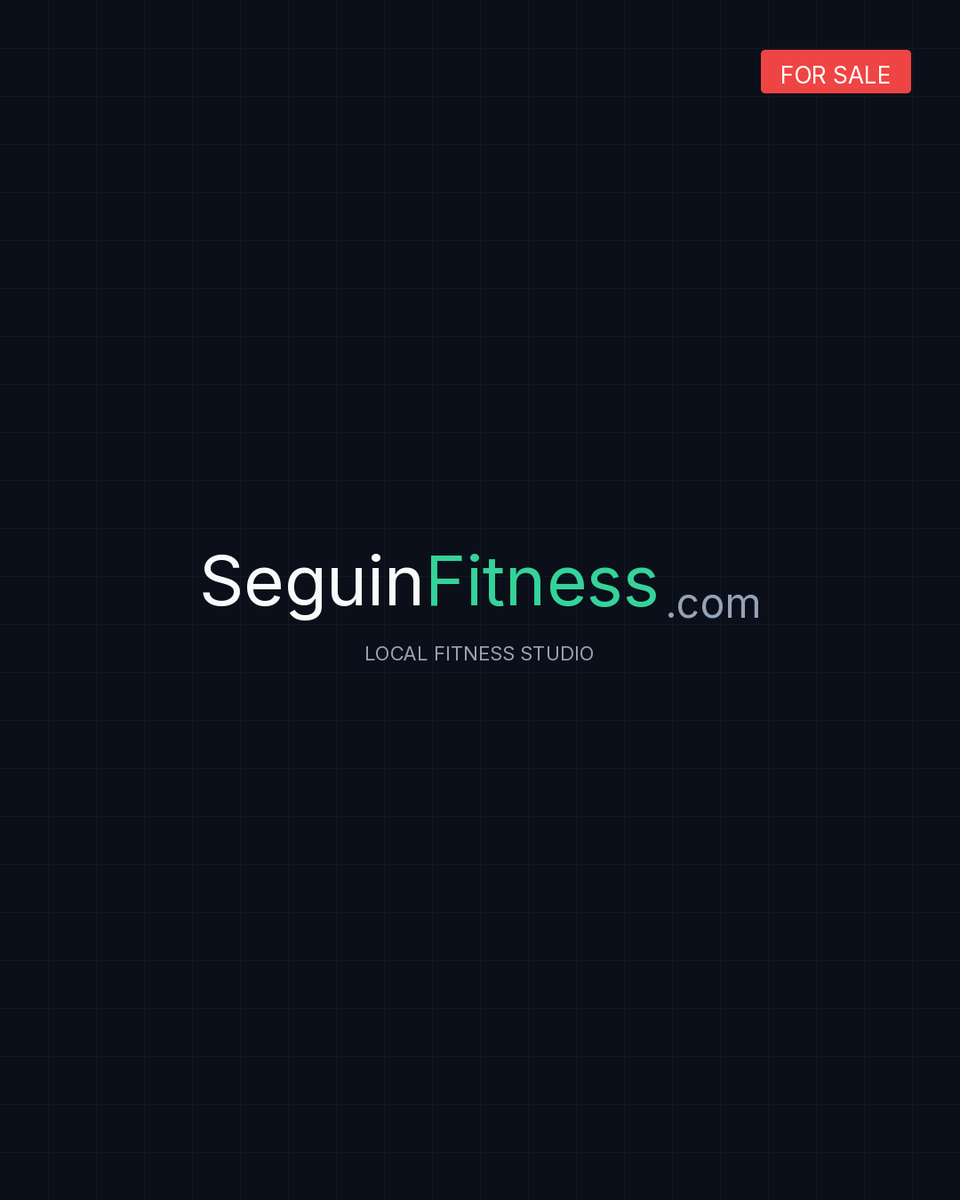 everdomaining's tweet photo. SeguinFitness .com is not a slogan taped on a generic .net. Two roots, one clean .com, both words already in a member's mouth when they tell a friend where they train after work. Clean name. https://t.co/nlGgVwiNQ9