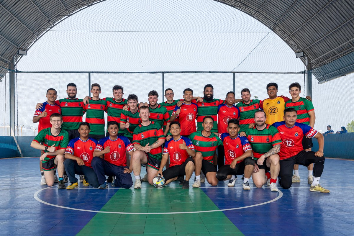 DefenceAust's tweet photo. 🇦🇺🤝🇲🇾

During a recent visit to 📍 Kuantan, Malaysia, HMAS Stuart reinforced Australia’s enduring defence relationship with Malaysia through exercises and engagements, discussions on shared maritime interests, and a friendly futsal match with KD Pahang. 

Port visits like these are an important part of Australia’s commitment to regional engagement, strengthening partnerships, building mutual understanding and maintaining close ties that support a secure, stable and prosperous Indo-Pacific. ⚓

#YourADF #AusNavy @Australian_Navy @tldm_rasmi @MINDEFMalaysia