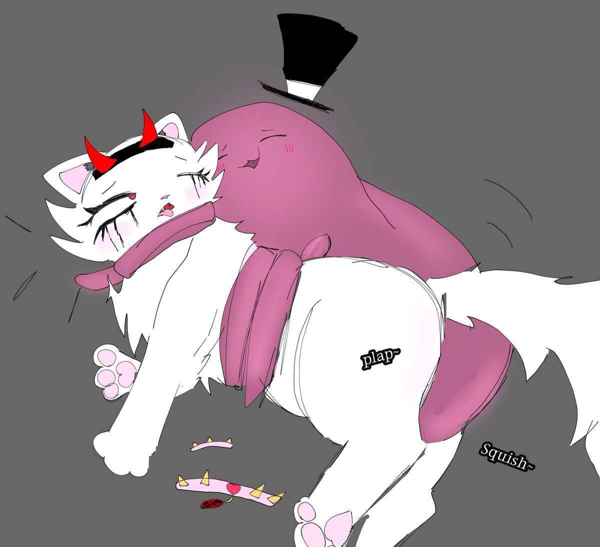Hell0Kittyyyy66's tweet photo. FIRST FRICKING POSTTT~!!   Just meh being used by  @MrMyste64660735 :3 https://t.co/rrS74hXWHA