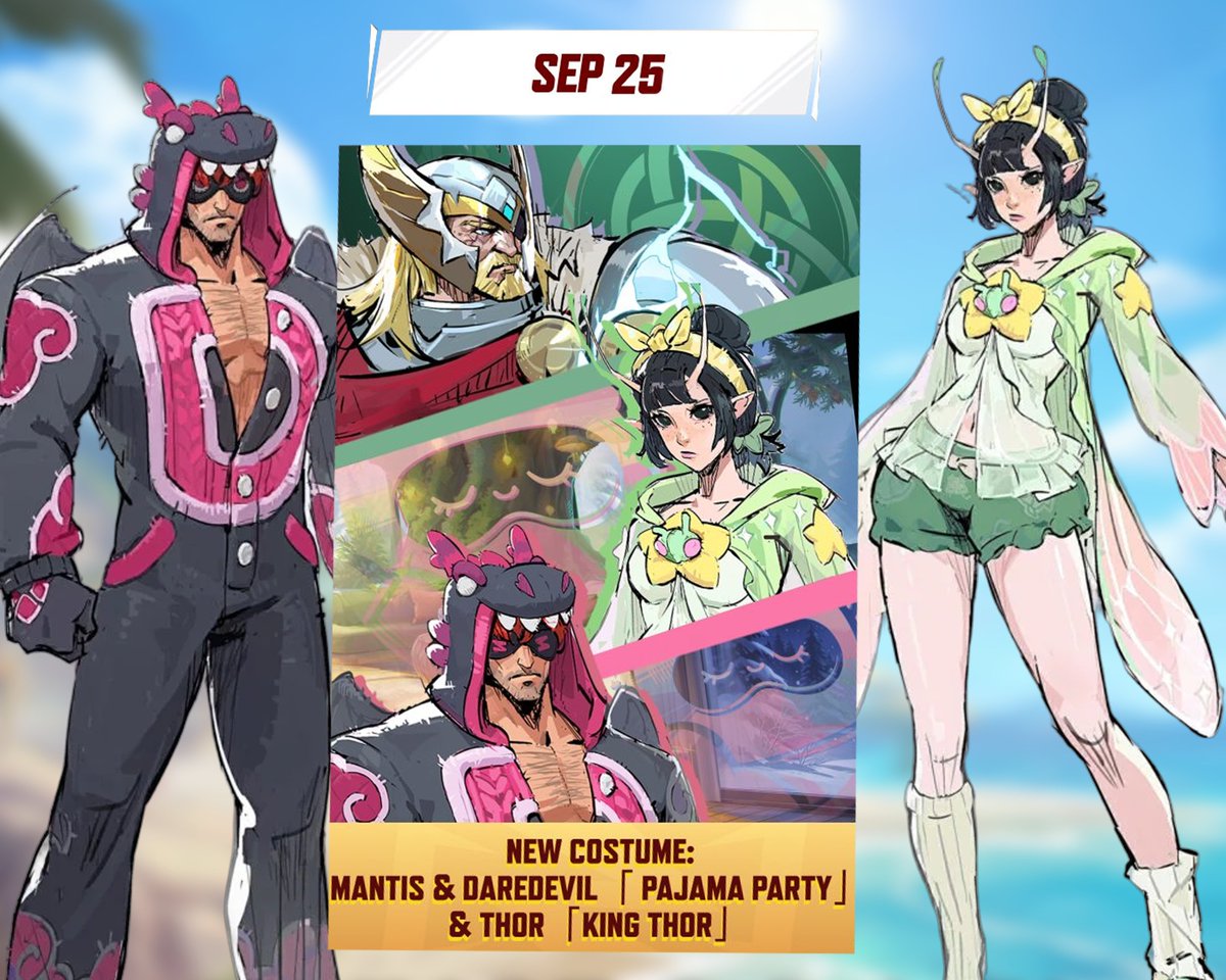 RivalsLeaks's tweet photo. EVERYTHING COMING THIS WEEK🔥

Shop Skins:
Mantis - Pajama Party
Daredevil - Pajama Party
Thor - King Thor

New Map:
The God Quarry

New Event
Galacta's Gift Vol.3
#MarvelRivals https://t.co/6ES1GMpvOk