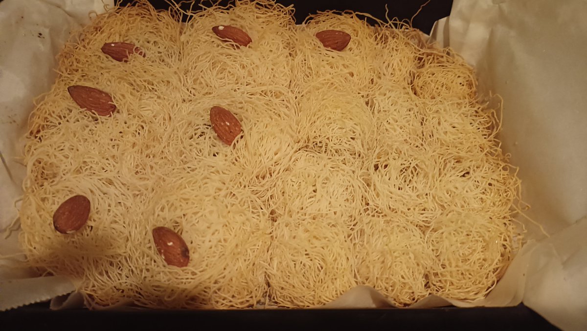 Carolekov6's tweet photo. I do baklava, börek and lahrmajin ...by myself cheers https://t.co/XPEXHhzLqd